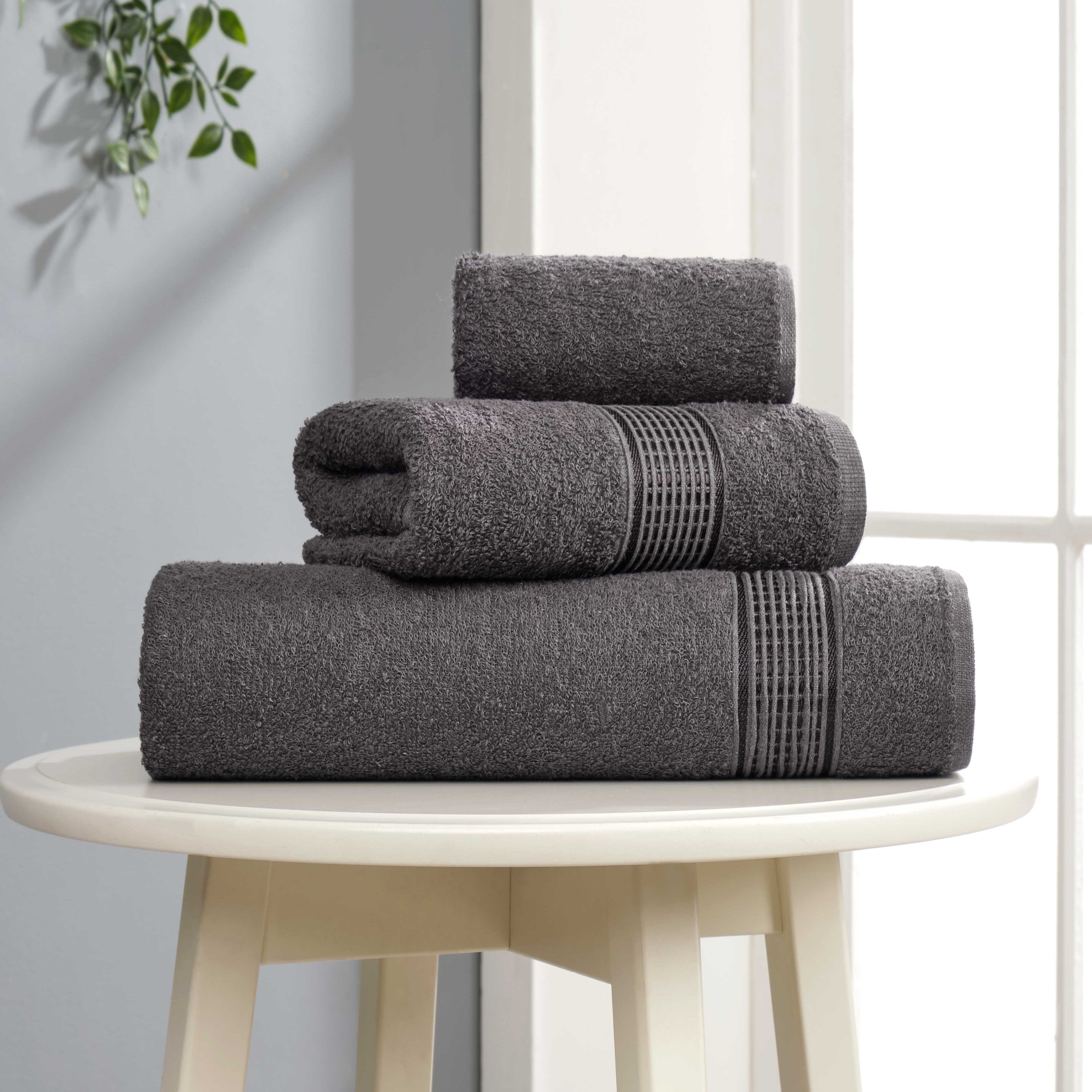 INTER Z 3'lü Set Ezgi - Antrasit Havlu Seti