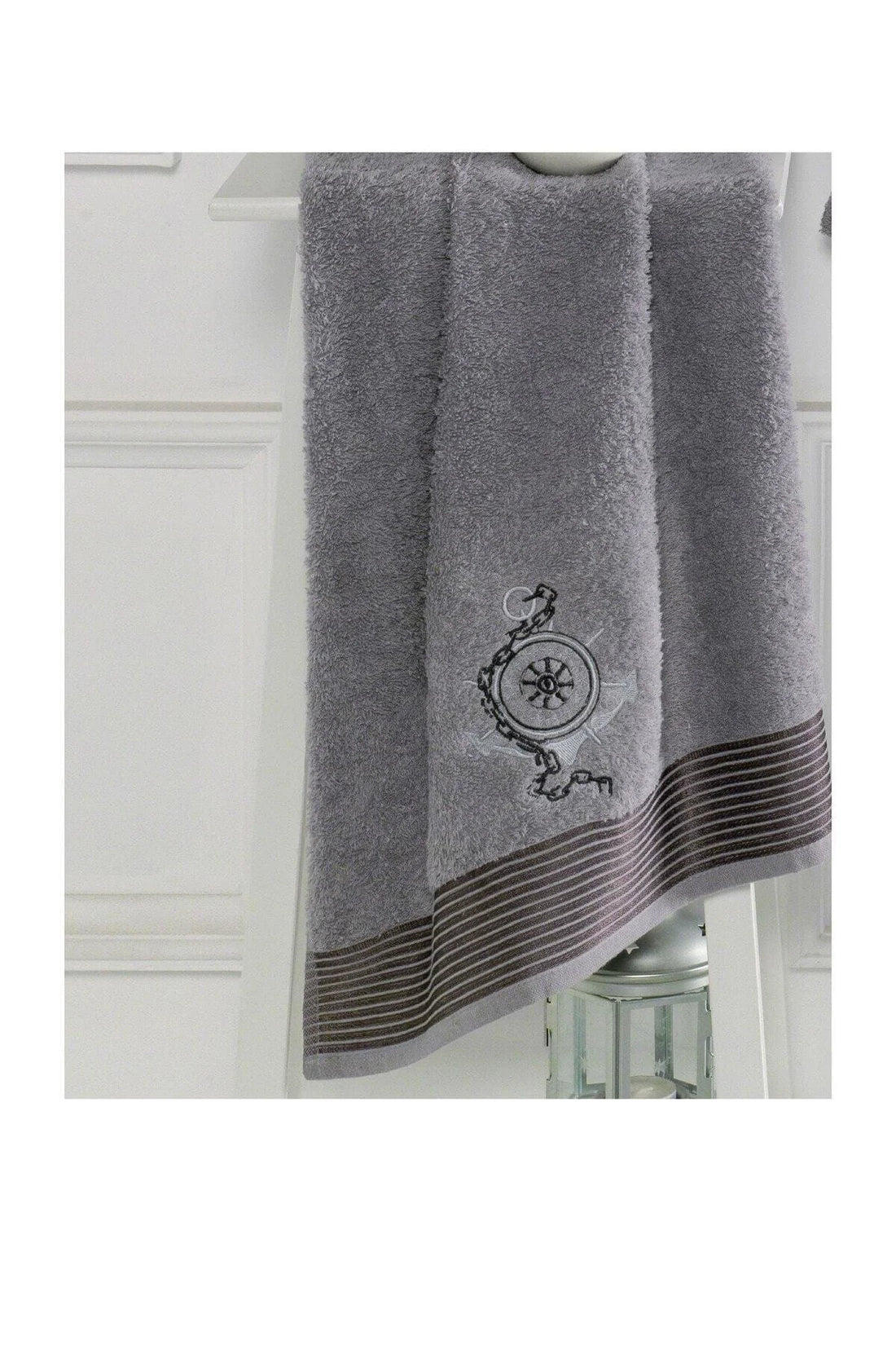 Havlulu Bornoz Seti Antrasit