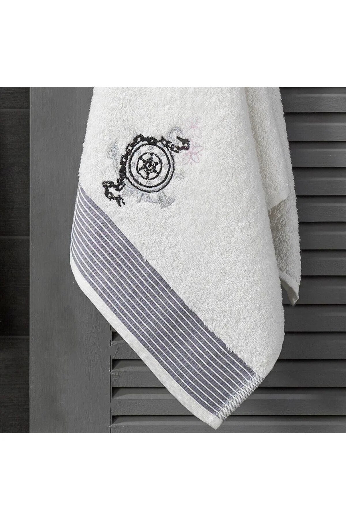 Krem Antrasit Havlulu Bornoz 4'Lü Set