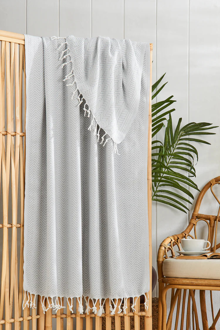 %100 Pamuk Plaj Havlusu, Marmaris, Gri