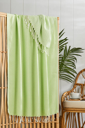 %100 Pamuk Plaj Havlusu, Marmaris, Fıstık Yeşili