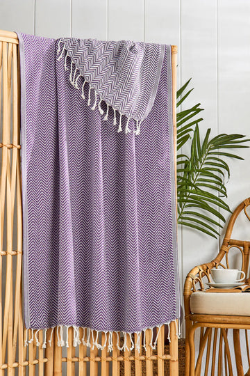 %100 Pamuk Plaj Havlusu, Marmaris, Lila