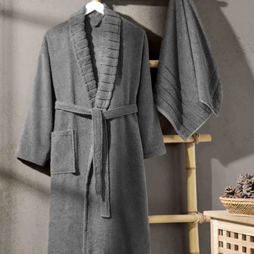 Carla Havlulu Bornoz Seti Antrasit