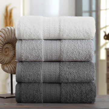 INTER Z 4'lü Rainbow - Gri Serisi El Havlu Seti