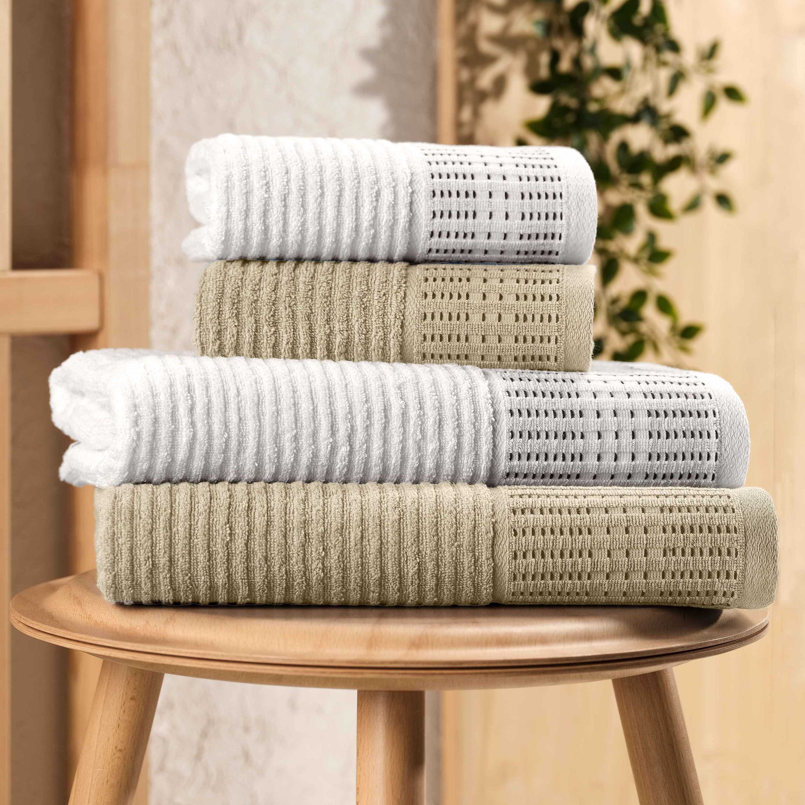 INTER Z 4'lü Set - Karaca - Bej / Krem Battal Boy Hamam Havlu Seti