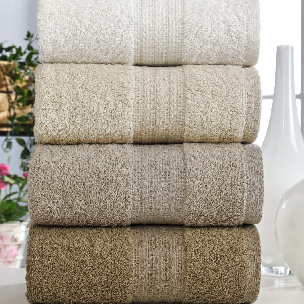 INTER Z 4'lü Rainbow - Kahve Serisi El Havlu Seti