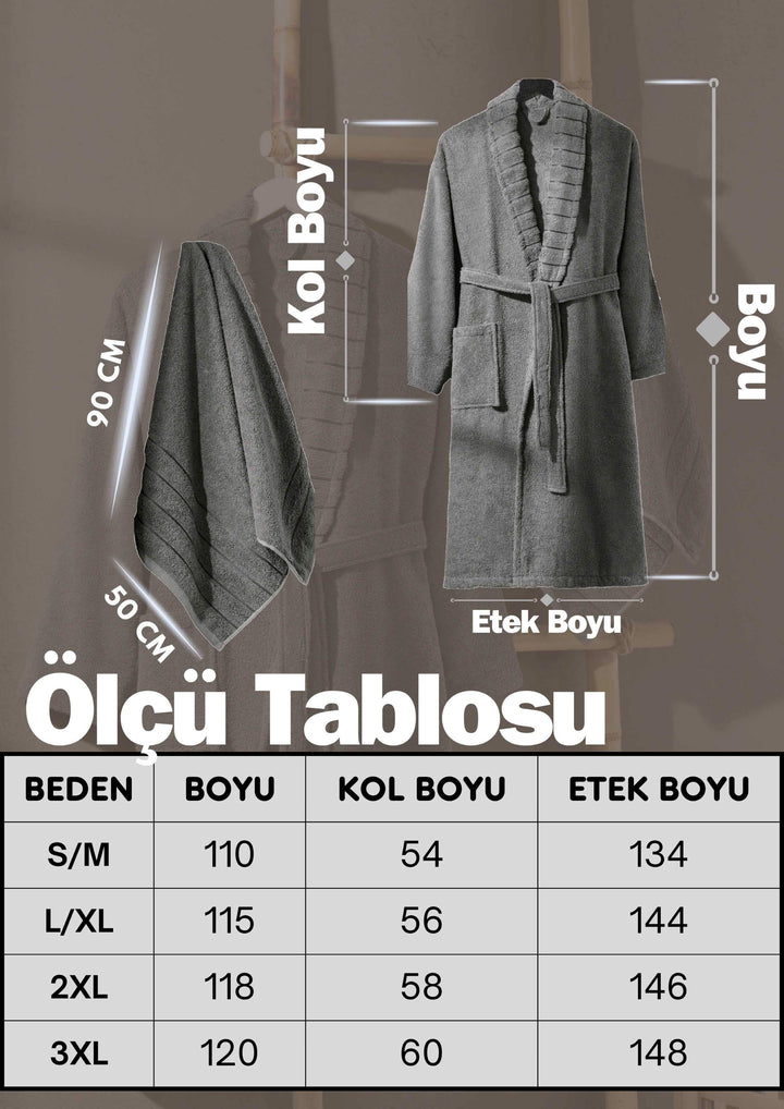 Carla Havlulu Bornoz Seti Antrasit