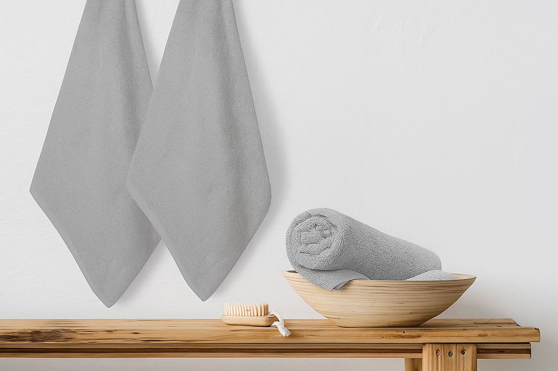 6'lı Set Gri %100 Pamuk El Havlusu 50x90 Cm, Gri Otel Havlusu