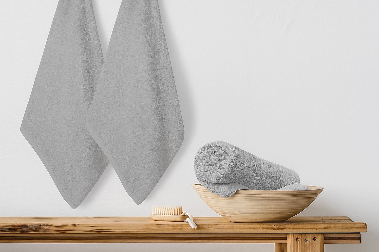 6'lı Set Gri %100 Pamuk El Havlusu 50x90 Cm, Gri Otel Havlusu