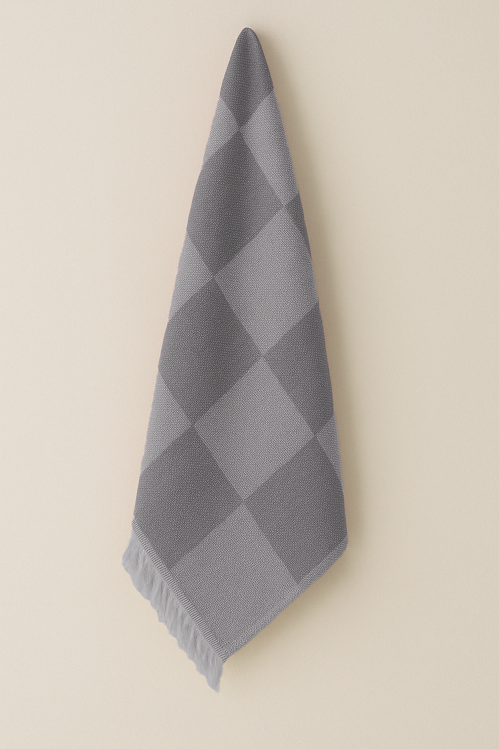 INTER Z Dama Desenli Peştamal Plaj Havlusu 70x155 Cm Antrasit