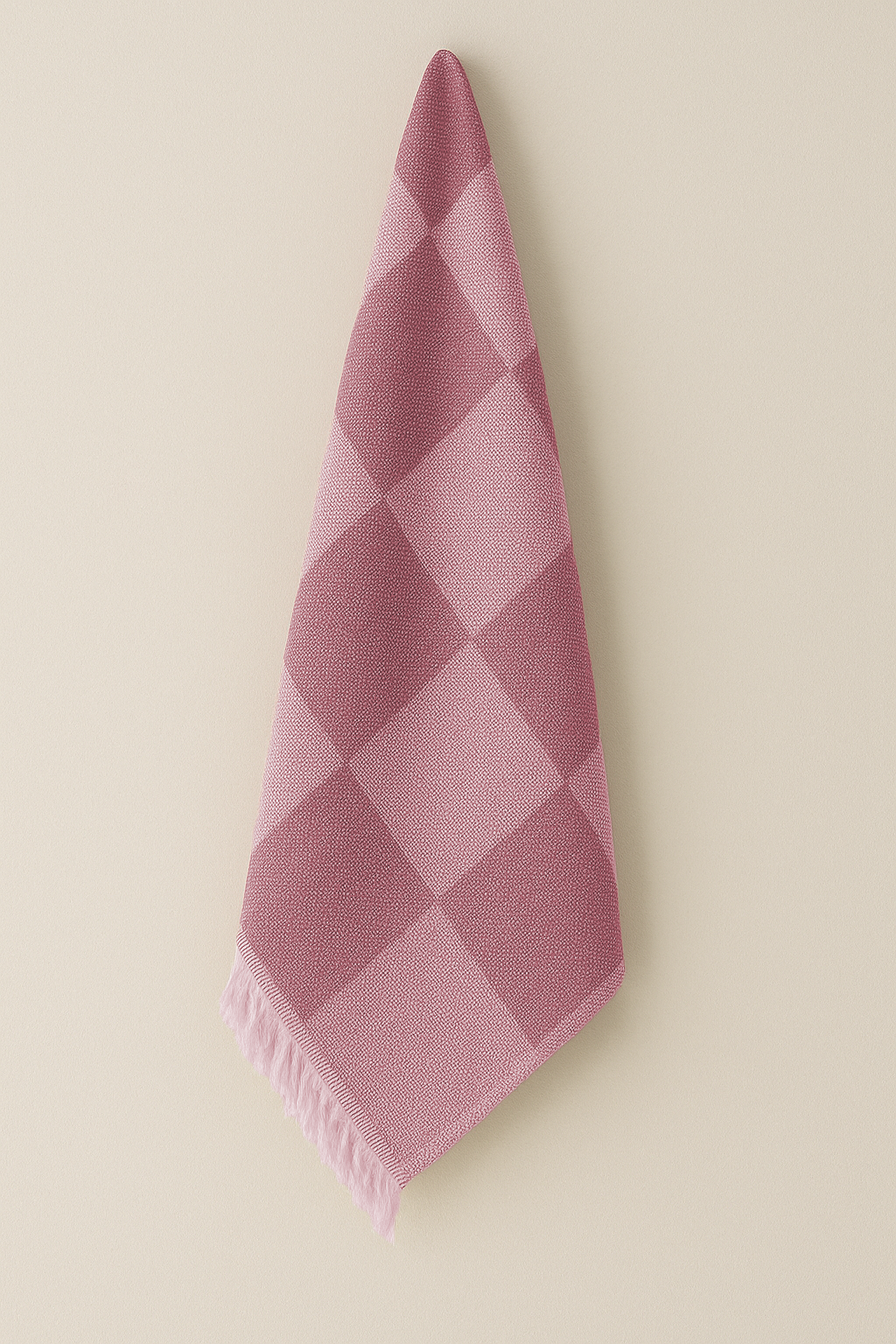 INTER Z Dama Desenli Peştamal Plaj Havlusu 70x155 Cm Bordo