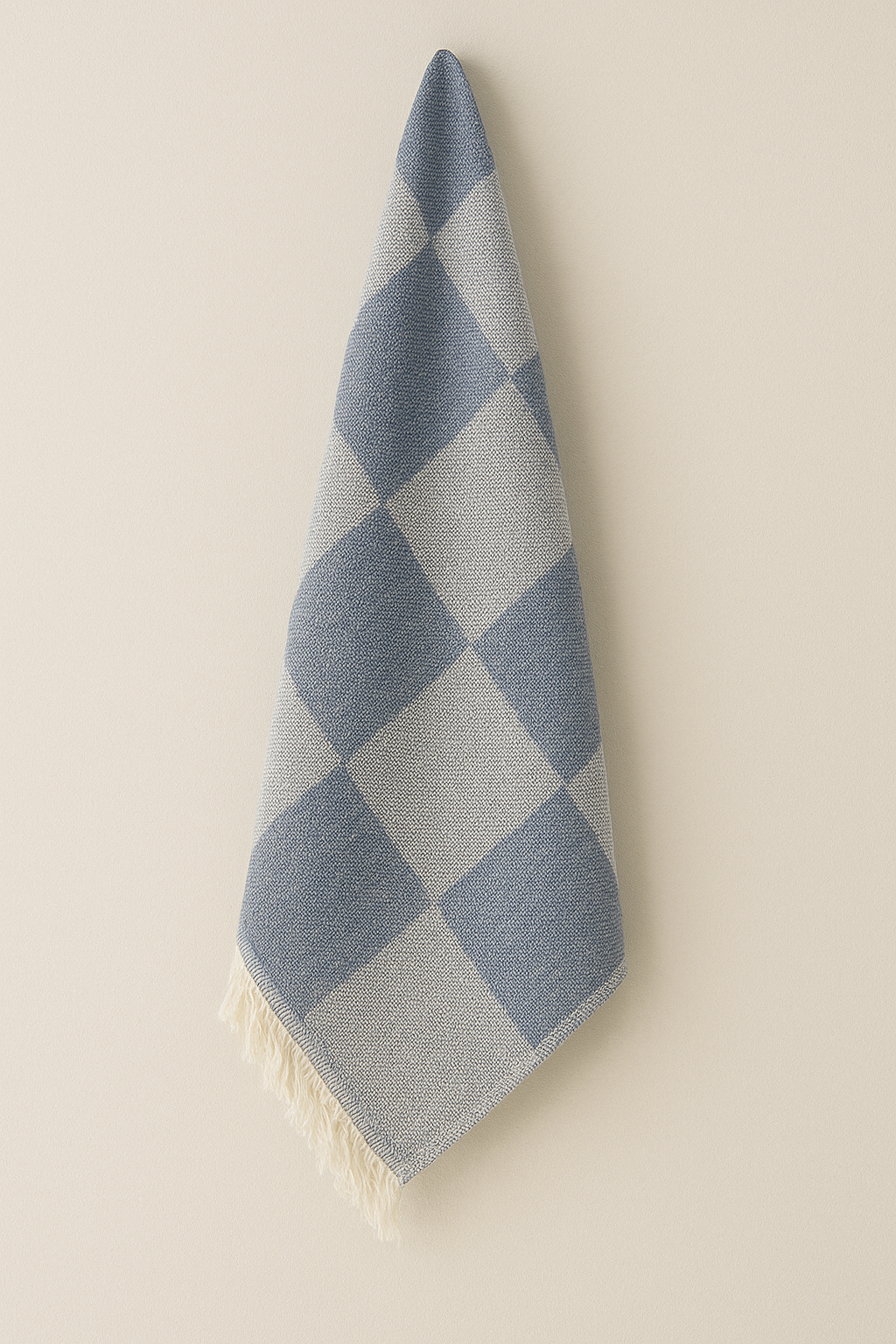 INTER Z Dama Desenli Peştamal Plaj Havlusu 70x155 Cm Lacivert