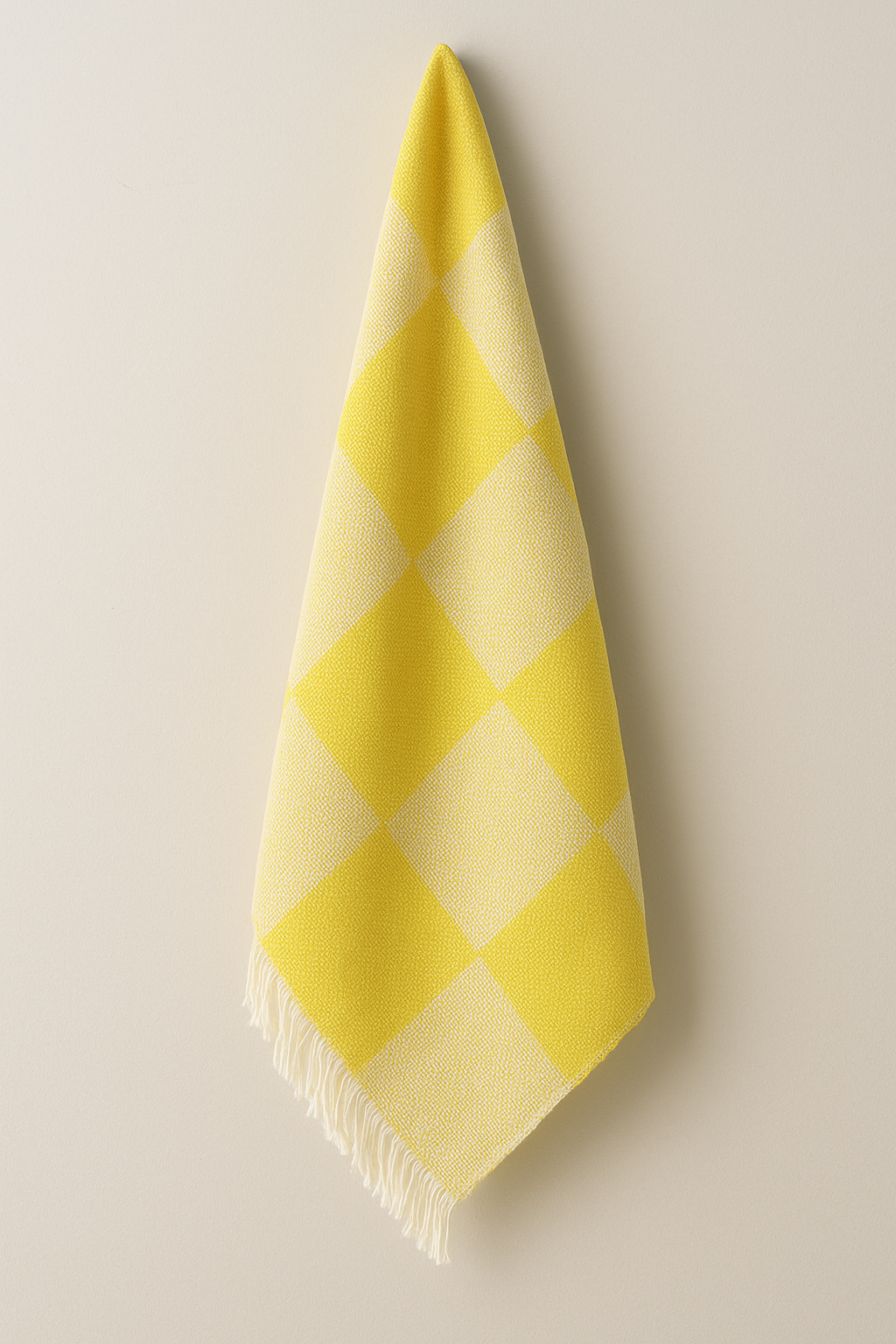 INTER Z Dama Desenli Peştamal Plaj Havlusu 70x155 Cm Sarı