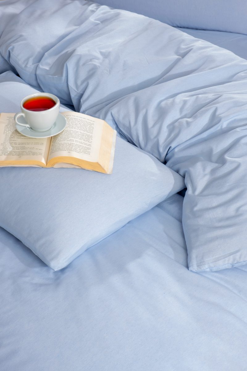 Pamuklu Nevresim Takımı Lastikli Çarşaflar Tek ve Çift Kişilik Seçenekli Mavi