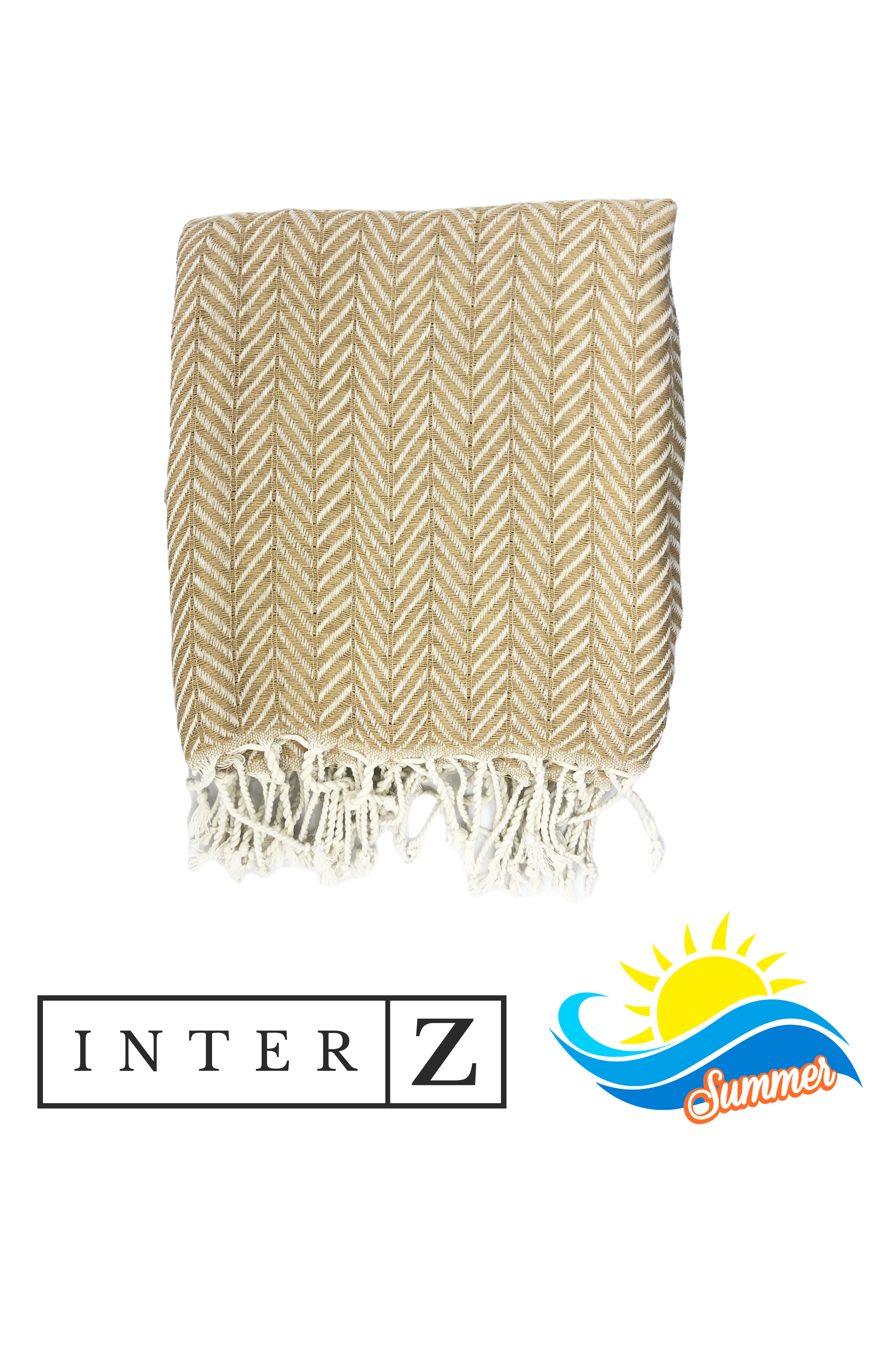 %100 Pamuk Plaj Havlusu, Marmaris, Kahverengi