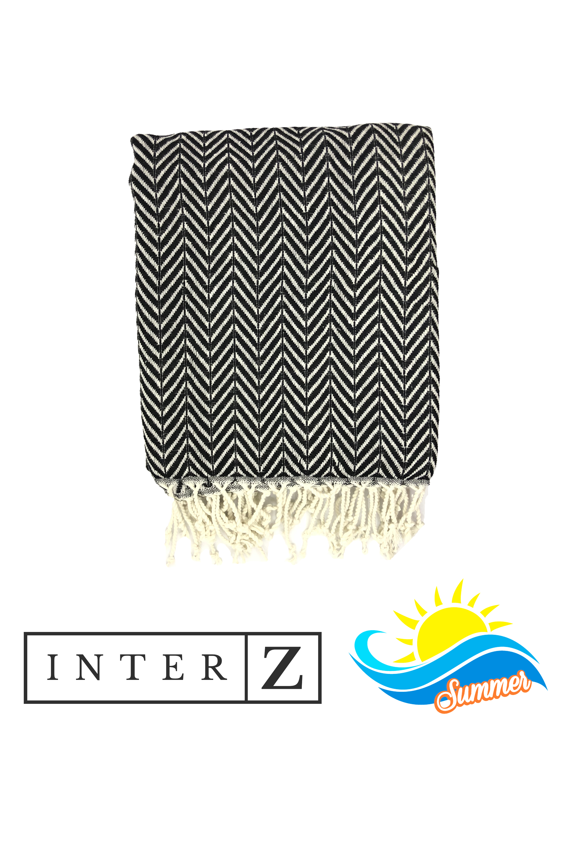 %100 Pamuk Plaj Havlusu, Marmaris, Siyah