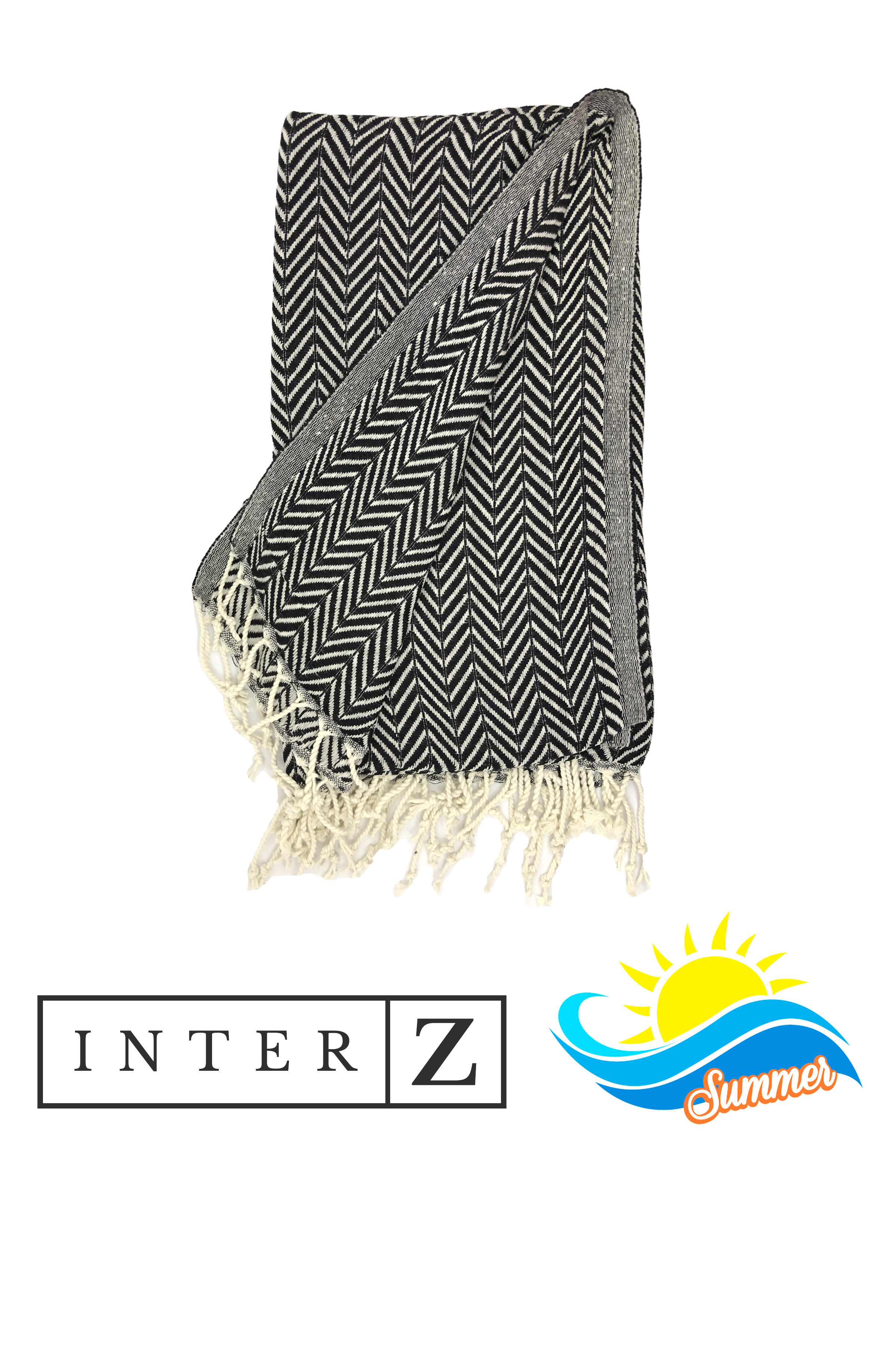 %100 Pamuk Plaj Havlusu, Marmaris, Siyah